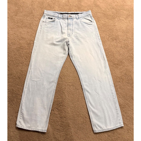 Boss Hugo Boss Jeans Mens Alabama Regular Fit 35x29 Faded Blue Style Retail-$165 - Picture 1 of 10